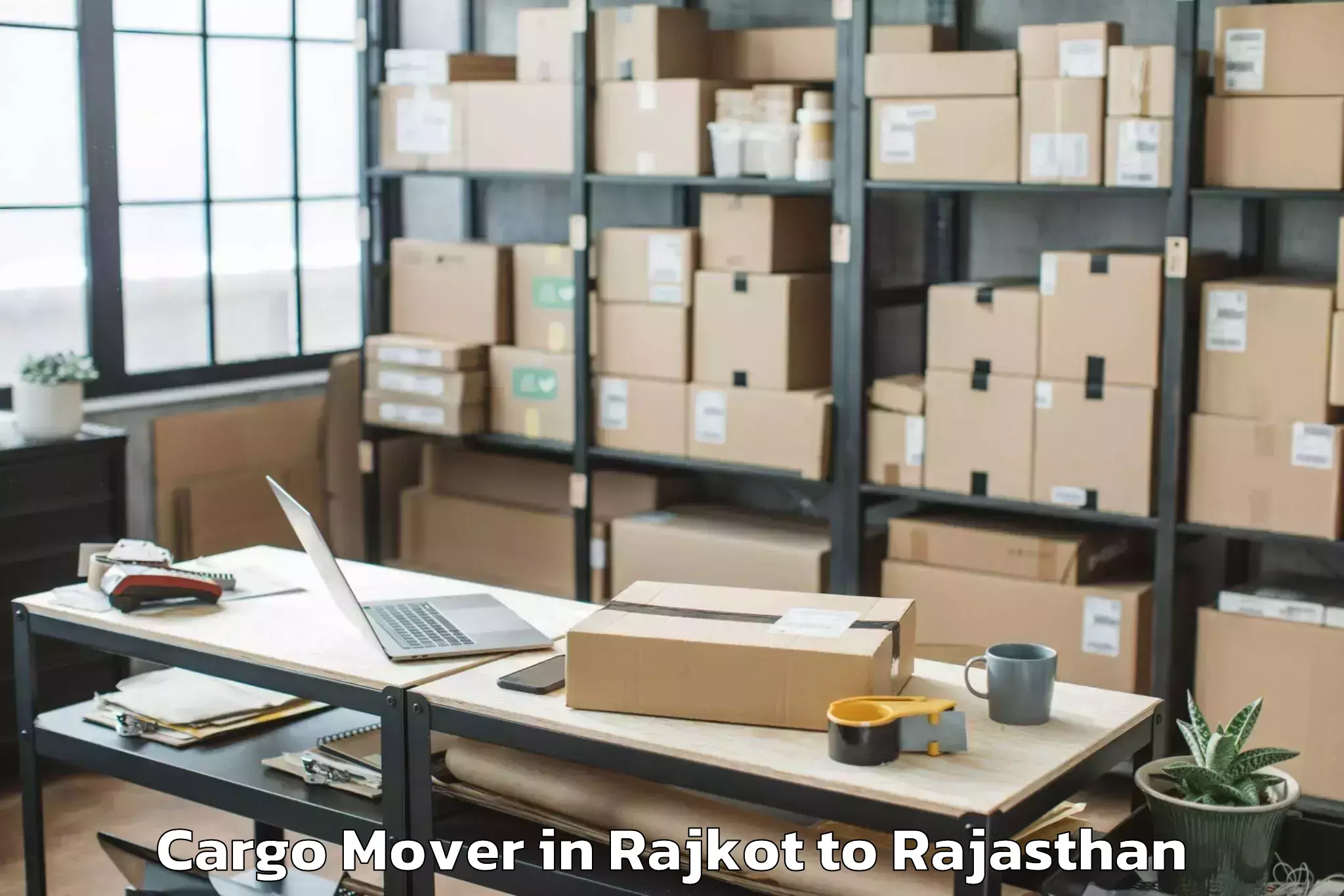 Book Rajkot to Indergarh Cargo Mover